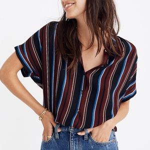 Madewell Central Drapey Shirt in Menford Stripe